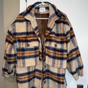 Grey Lab Oversized Plaid Shacket